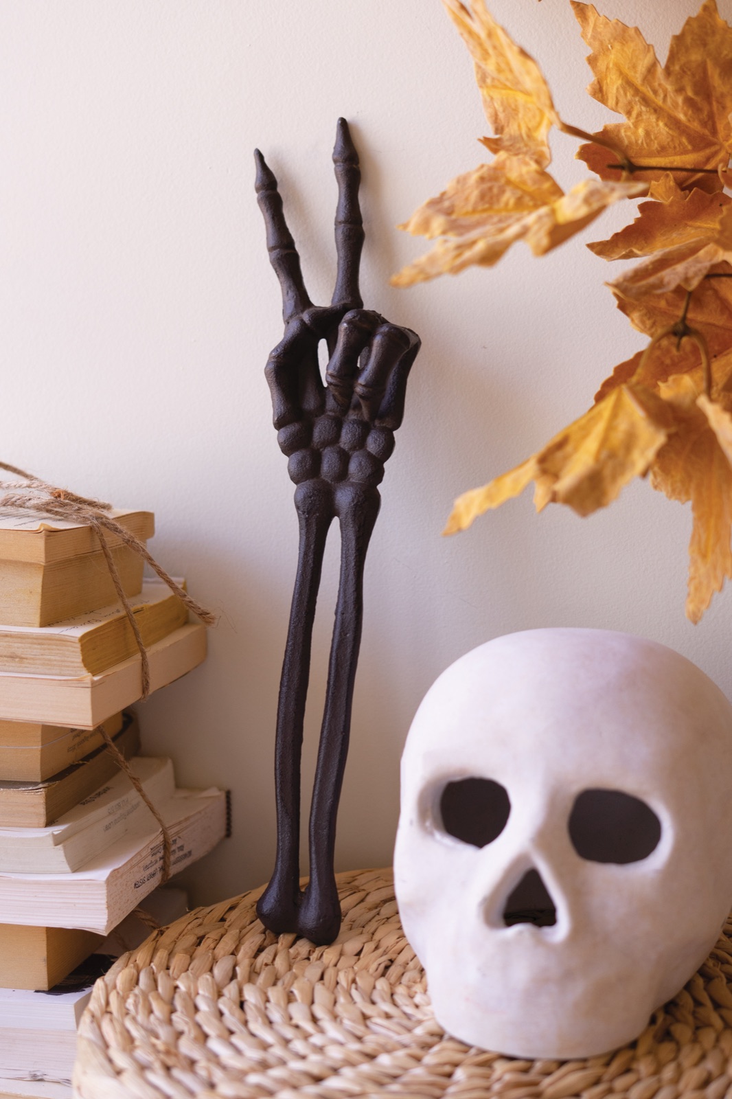 Cast Iron Skeleton Arm - Peace