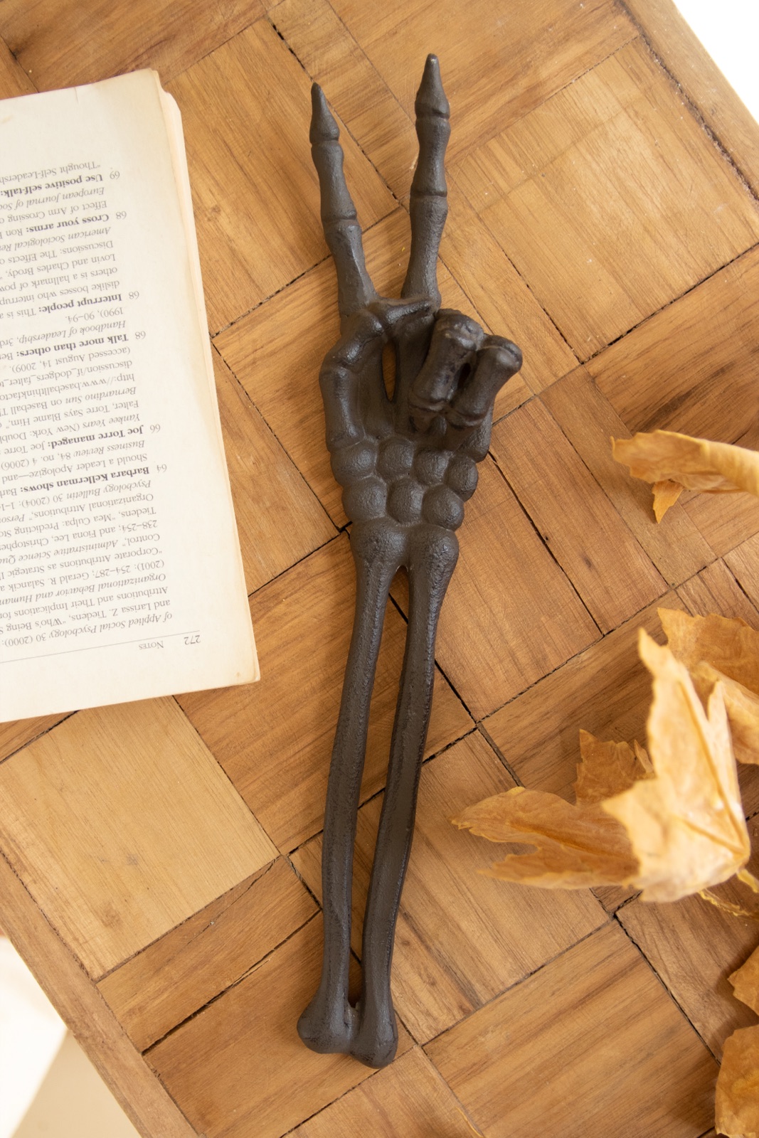 Cast Iron Skeleton Arm - Peace
