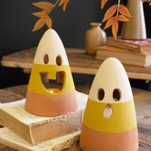 Set of Two Candy Corn Lanterns