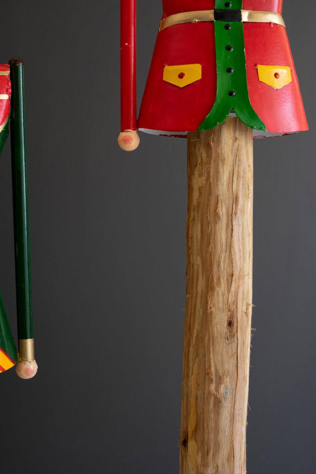 Set of Two Painted Metal and Wood Nutcrackers