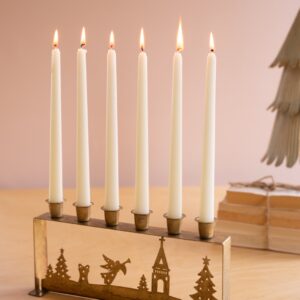 Antique Gold Table Top Christmas Taper Candelabra