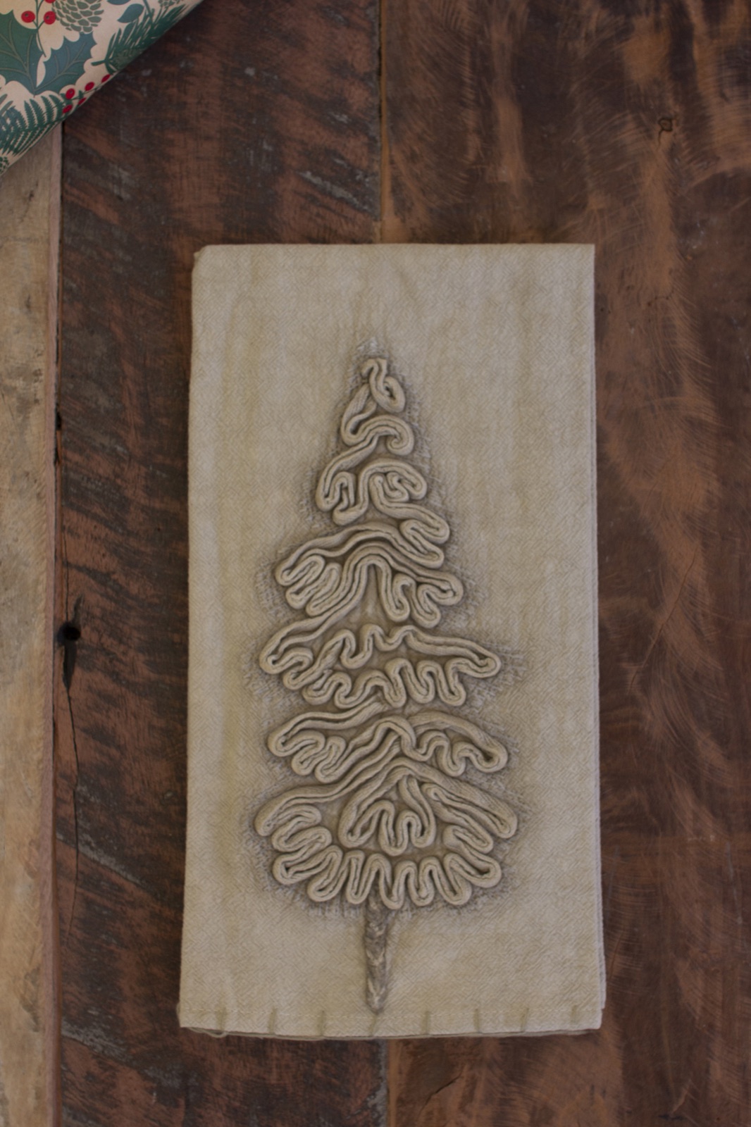 Set of Three Christmas Tree Kitchen Towels