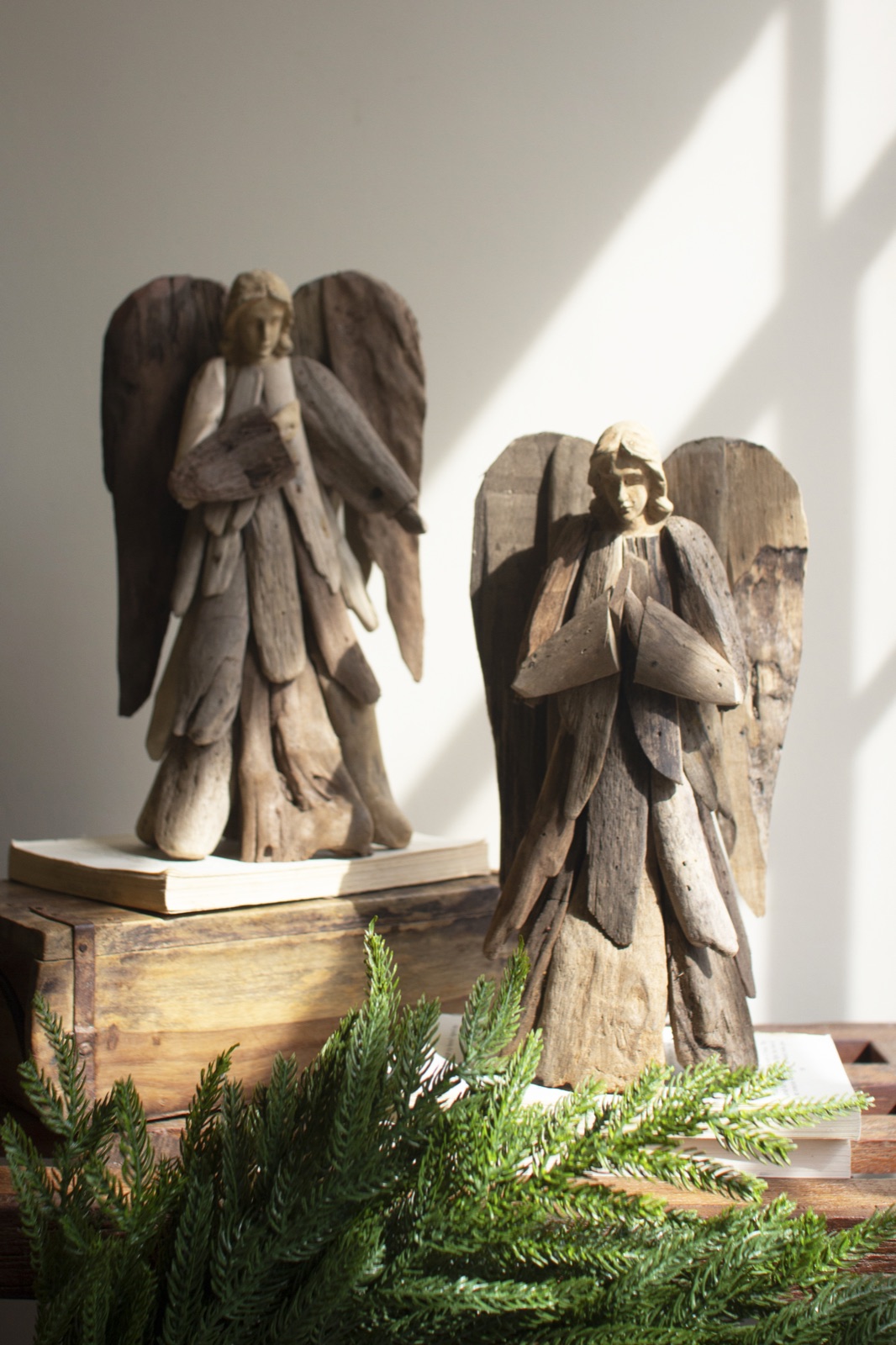 Set of Two Driftwood Angels