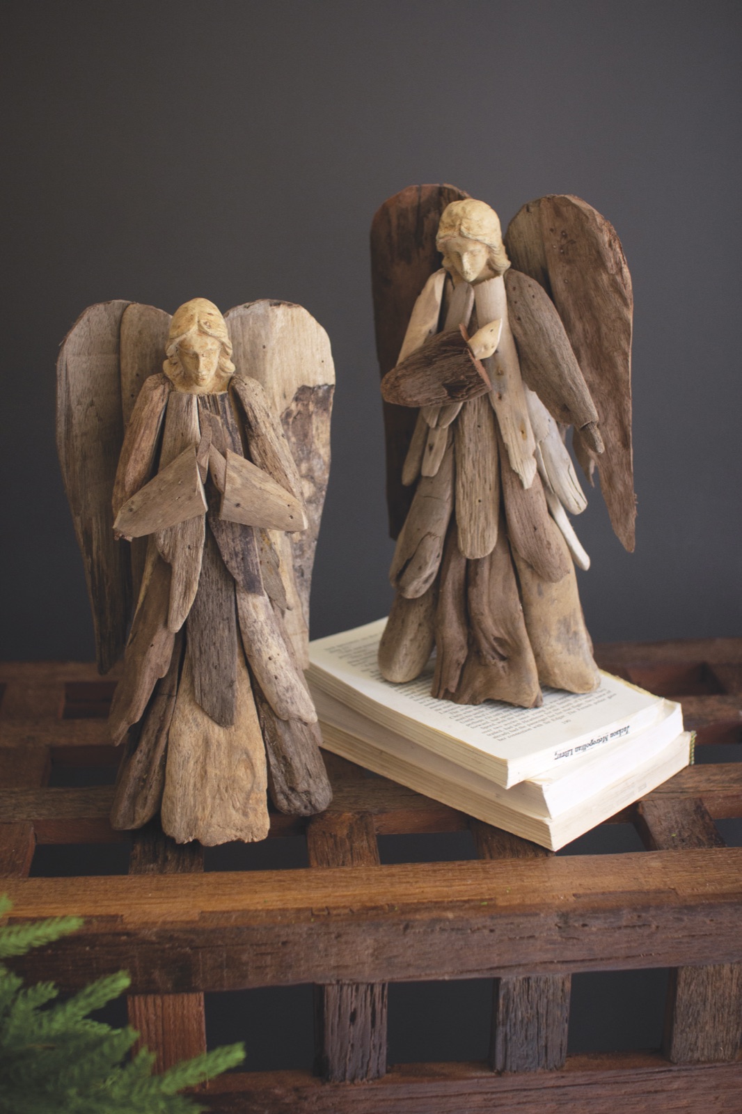 Set of Two Driftwood Angels