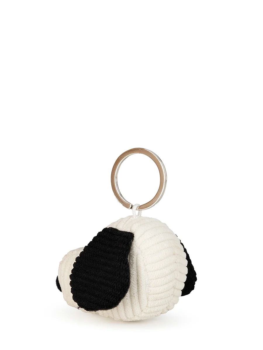 Snoopy Head Corduroy Cream Keychain - Image 2
