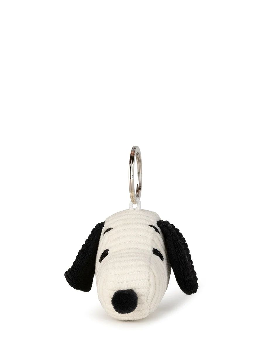 Snoopy Head Corduroy Cream Keychain - Image 3