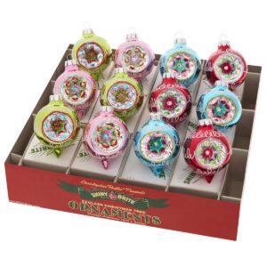 Festive Fete 1.75in. Decorated Reflector Rounds, 12 Count