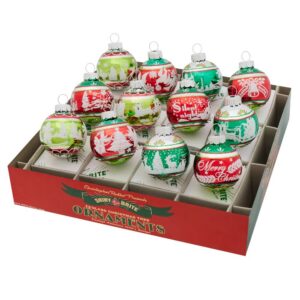 Holiday Splendor 1.75in. Signature Flocked Rounds, 12 Count