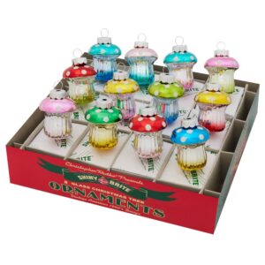 Christmas Confetti 1.75in. Mushrooms, 12 Count