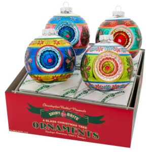 Christmas Confetti 4in. Rounds with Reflector, 4 Count