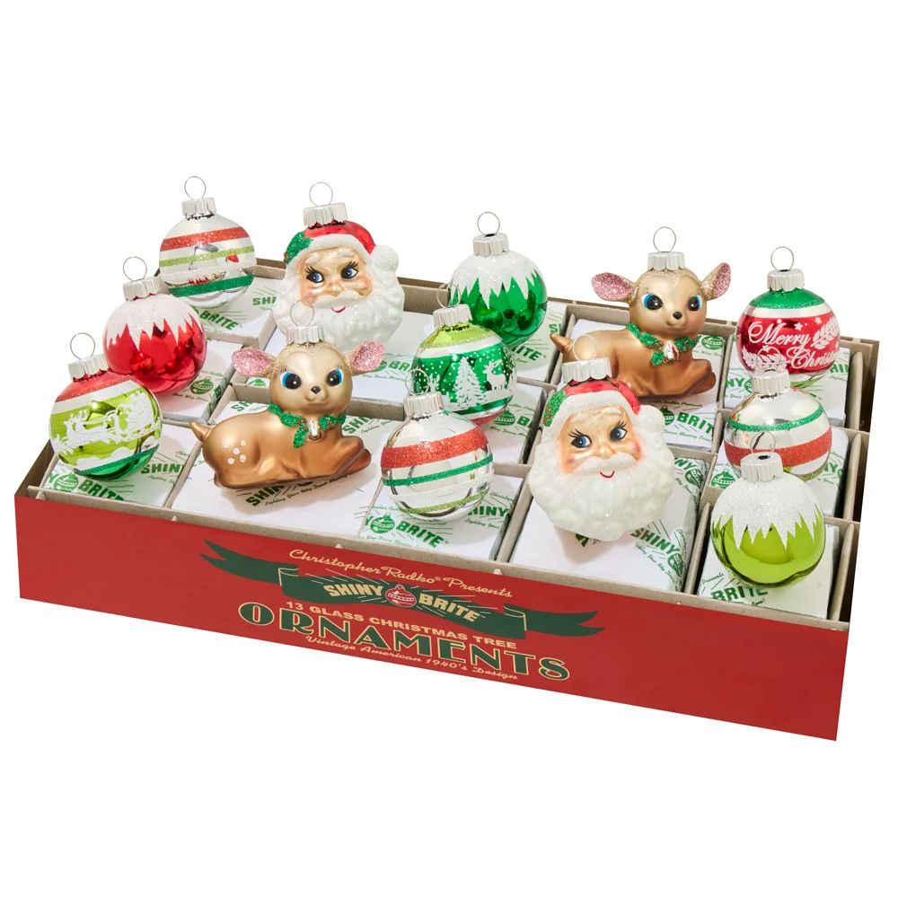 Holiday Splendor Figures & Decorated Rounds, 13 Count