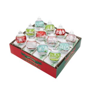 Festive Fete 1.75in. Signature Flocked Rounds, 12 Count
