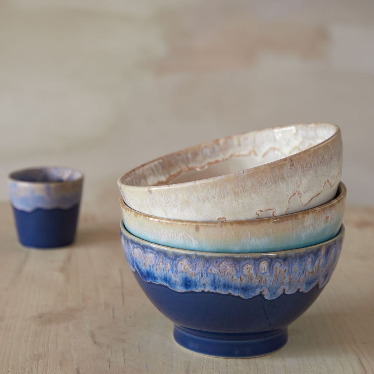 Denim Blue Soup/Cereal Latte Bowl - Image 2