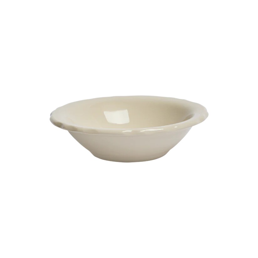 Scalloped Whites Fruit Bowl (3.75oz)