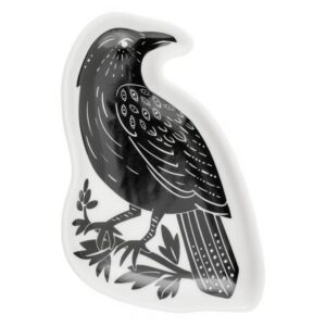 Raven Boho Black & White Shaped Trinket Tray