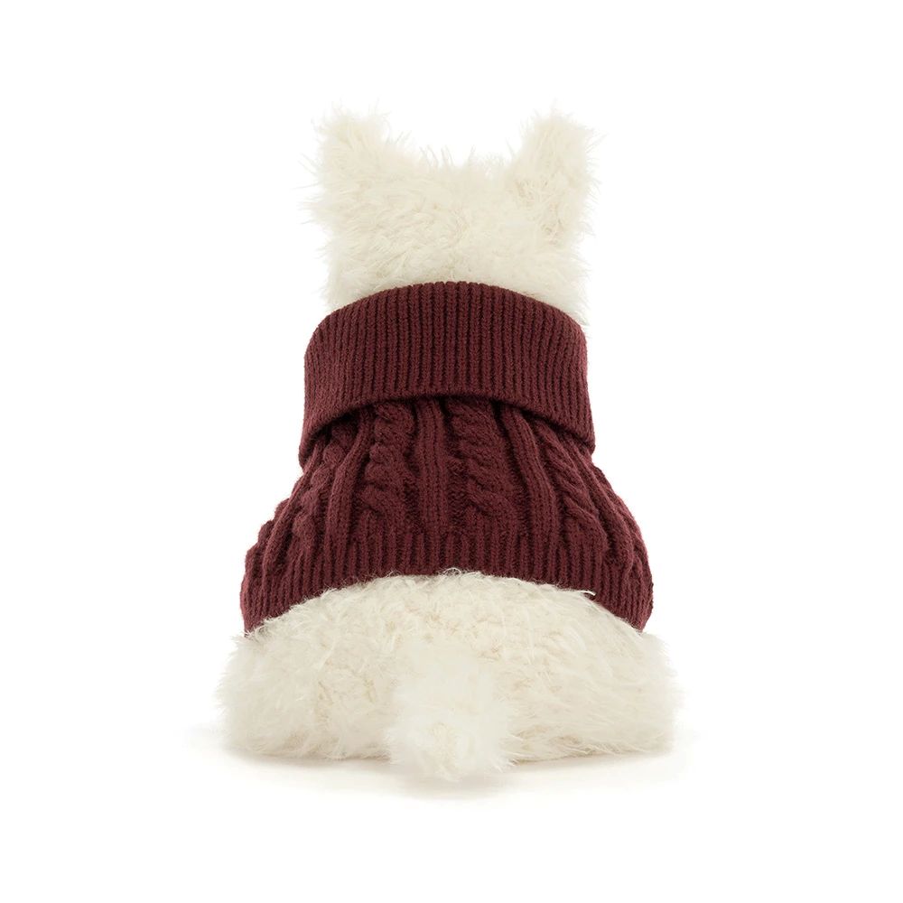 Jellycat Munro Scottie Dog Winter Jumper Outfit - Image 3