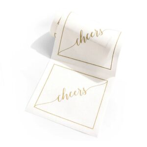 Golden Salute “ Cheers” Cocktail Napkins