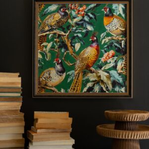 Framed Pheasant Painting