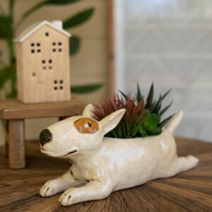 Ceramic Bull Terrier Planter (min 2)