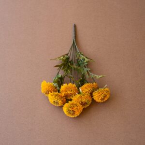 Bundle of Seven Artificial Dalhias - Mustard