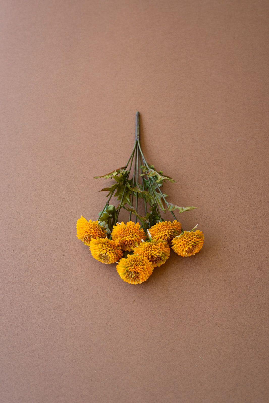 Bundle of Seven Artificial Dalhias - Mustard