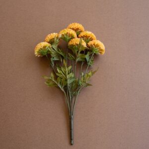 Bundle of Seven Artificial Dalhias - Yellow