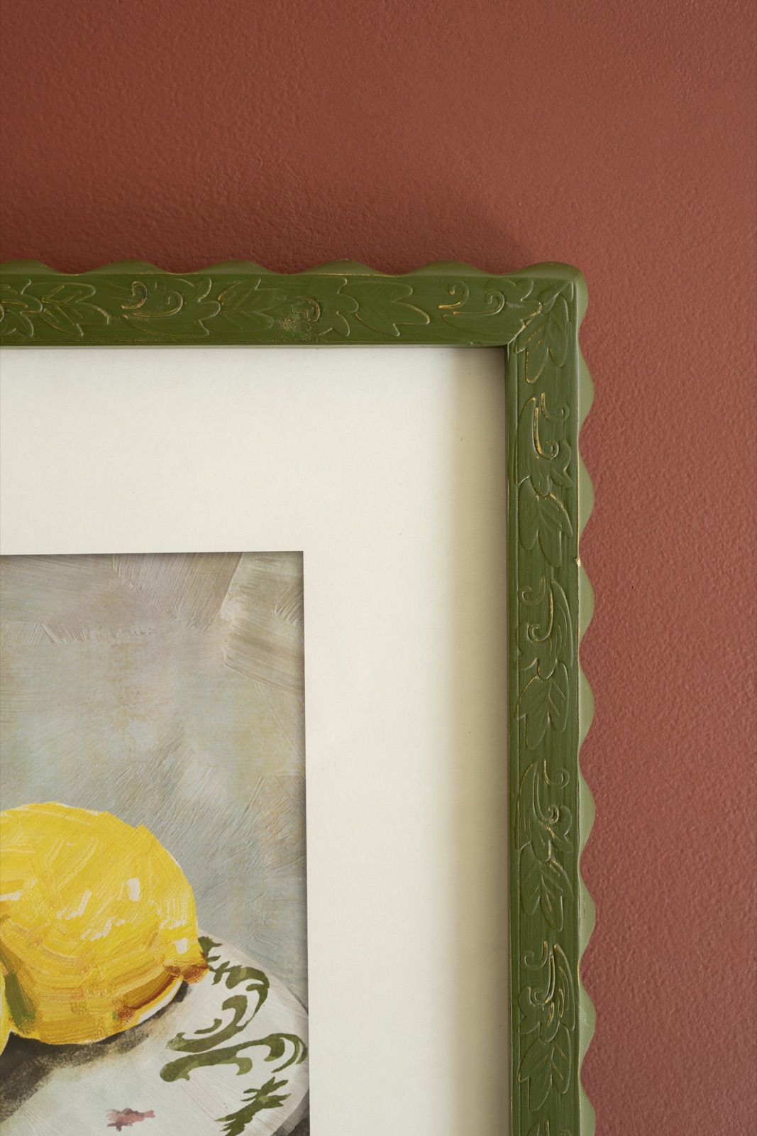 Set of Two Framed Fruit Prints Under Glass