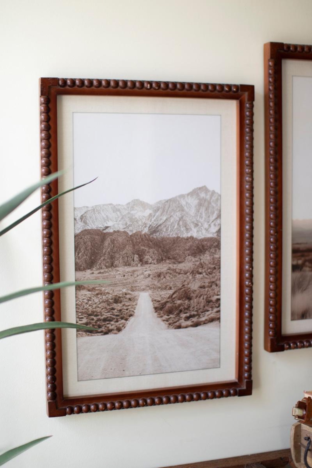 Set 2 Fset 2 Framed Cowboy & Desert Photography Prints Under Glass