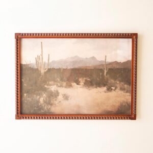 Framed Desert Landscape Print Under Glass