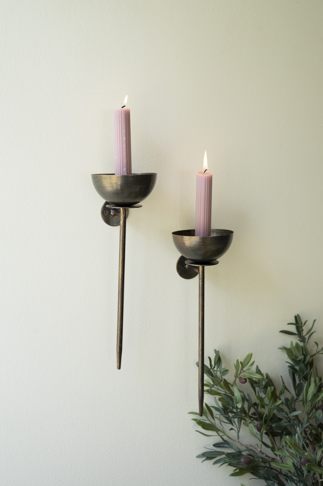 Set of Two Metal Wall Taper Candle Holders (min 2)