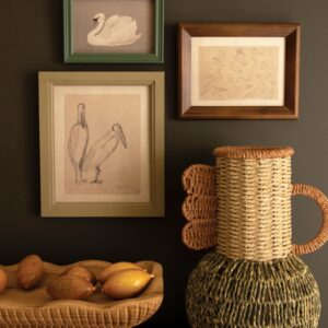 Set of Three Framed Birds Under Glass
