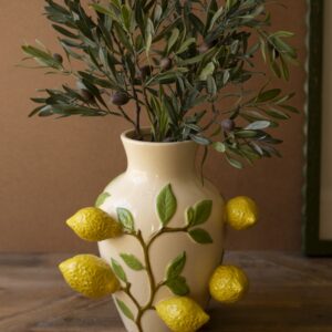 Large Ceramic Lemons Vase