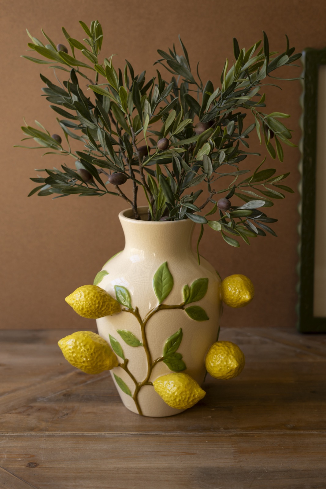Large Ceramic Lemons Vase