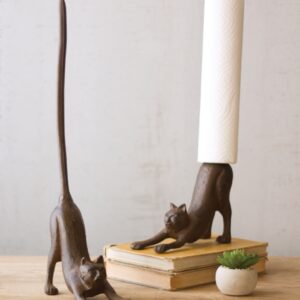 Cast Iron Cat Paper Towel Holder