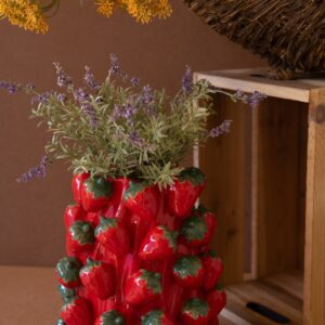 Ceramic Strawberries Vase