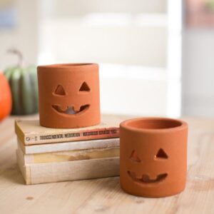 Short Terracotta Jack-o-lantern