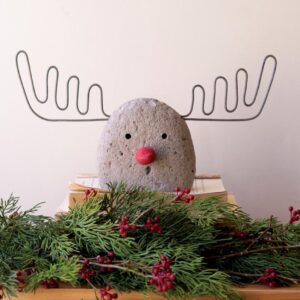 River Rock and Wire Reindeer