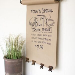 Hanging Note Roll with 4 Brass Finish Clips-22in (min 2)