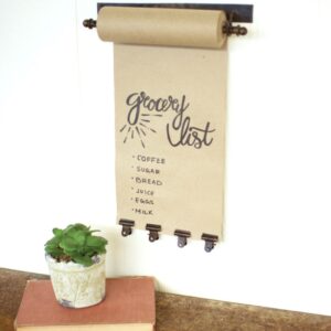 Hanging Note Roll with 4 Brass Finish Clips-11in (min 2)