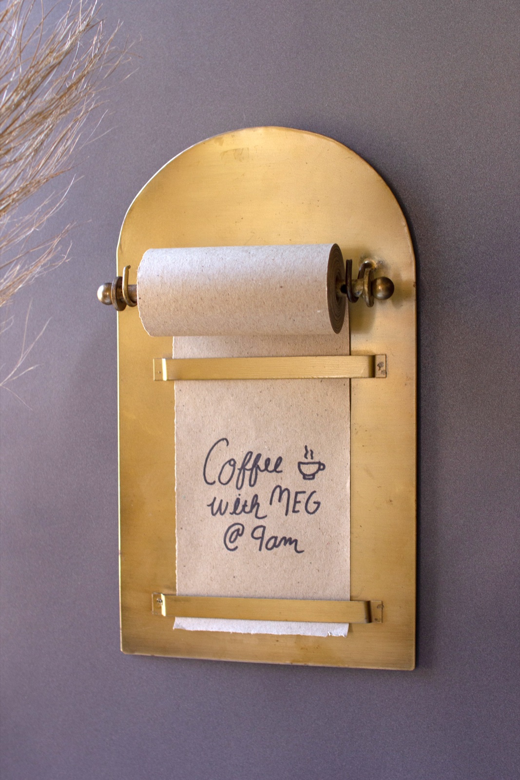 Antique Brass Magnetic Note Roll (min 2)