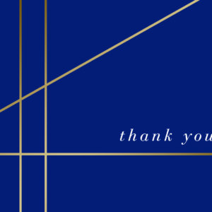 Navy with Gold Lines Thank You Boxed Cards