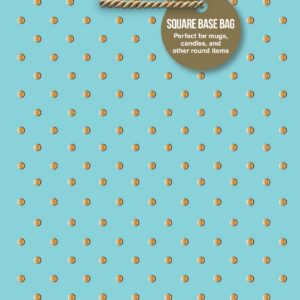 Gold Swiss Dots-Robin's Egg Gift Bag