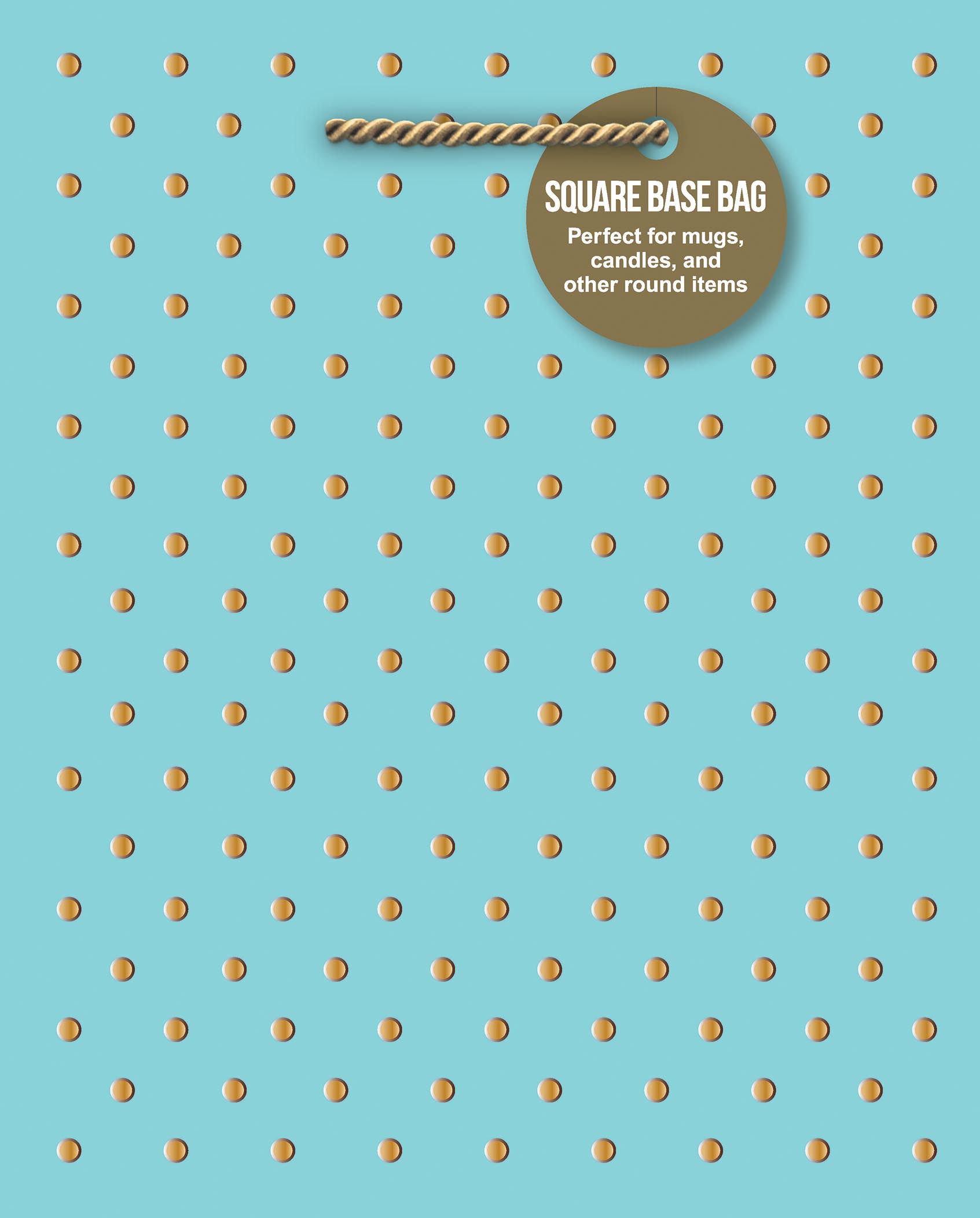 Gold Swiss Dots-Robin's Egg Gift Bag