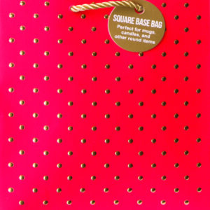 Gold Swiss Dots-Red Gift Bag