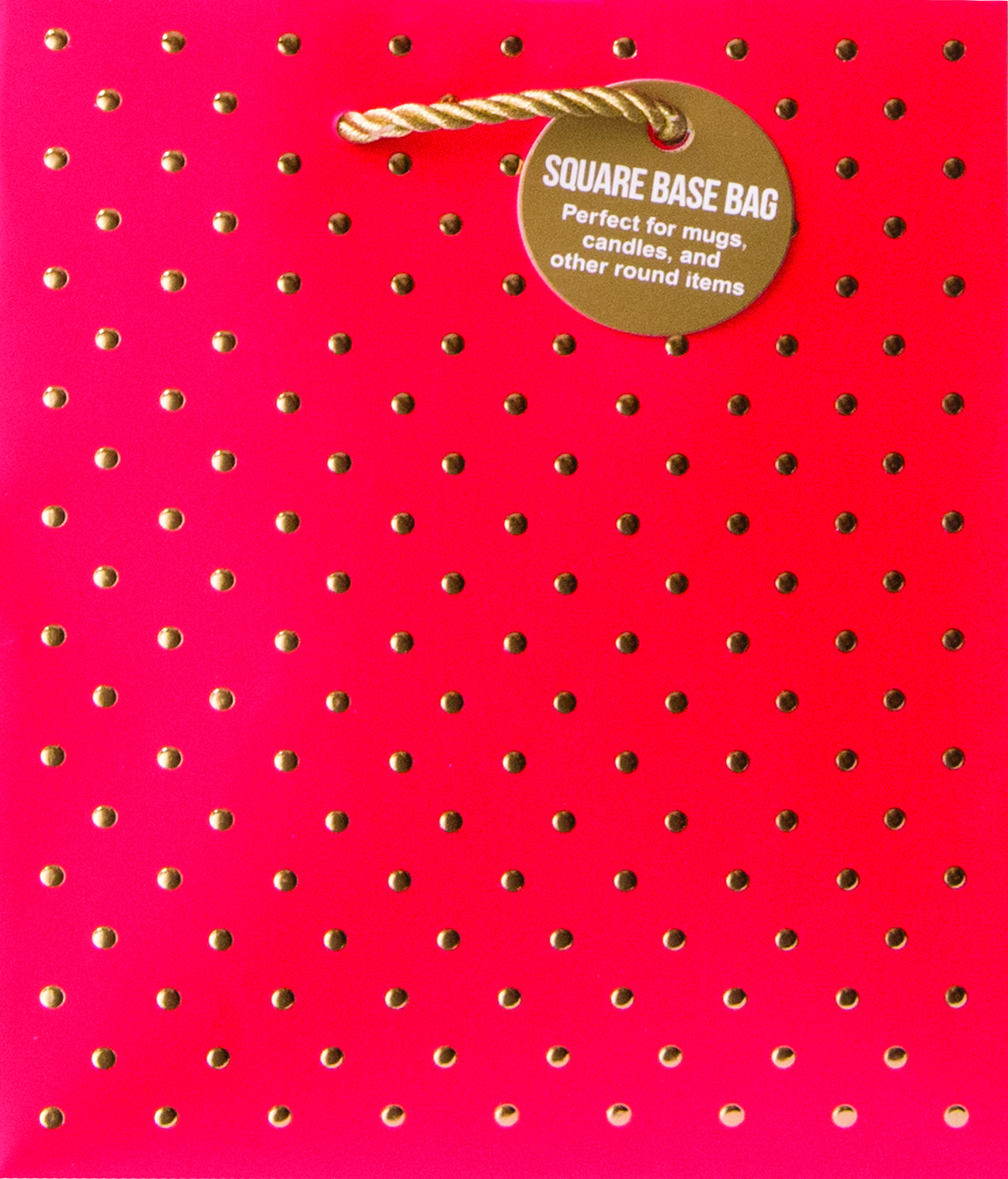 Gold Swiss Dots-Red Gift Bag
