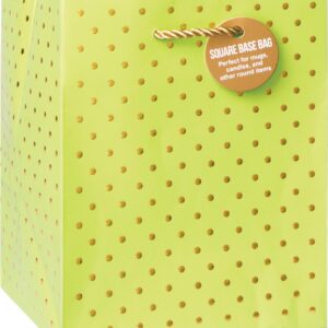 Gold Swiss Dots-Lime Gift Bag