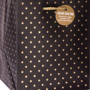 Gold Swiss Dots-Black Gift Bag