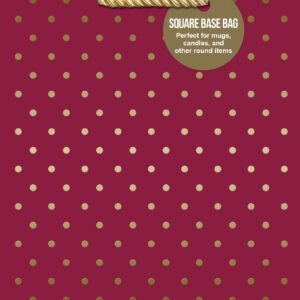 Gold Swiss Dots-Cranberry Gift Bag