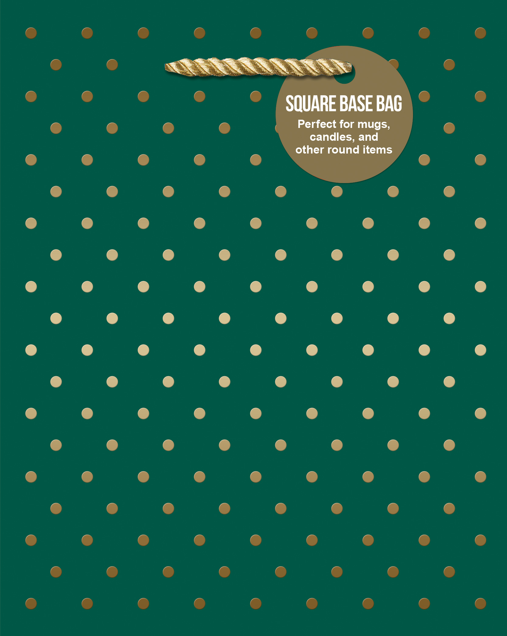 Gold Swiss Dots-Evergreen Gift Bag