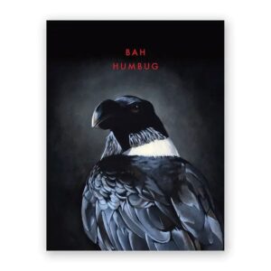 Bah Humbug Raven Holiday Card Set of 8